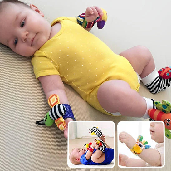 Bebe allonge dos hochet pour bebe poignets pieds