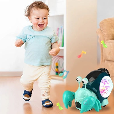 bebe apprend marche jouet bebe crabe