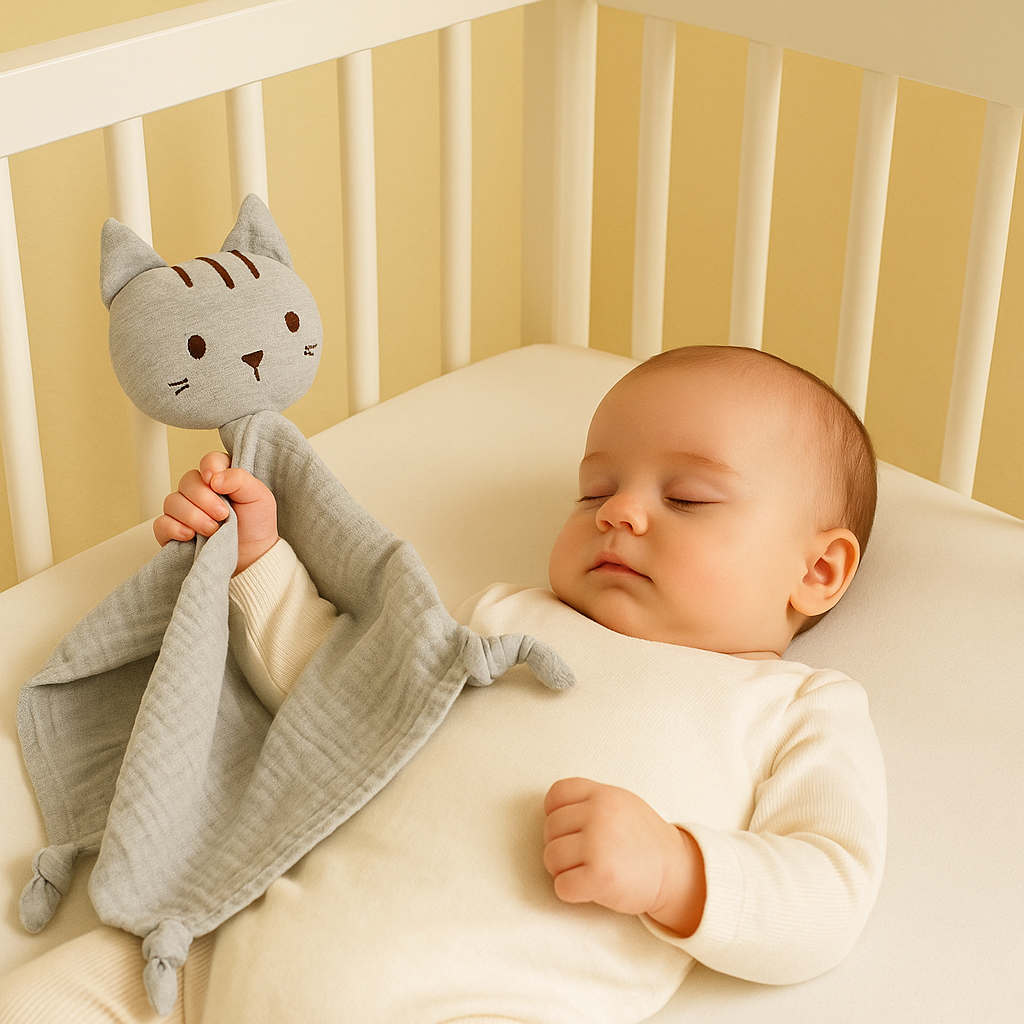 bebe dort berceau avec doudou pour bebe