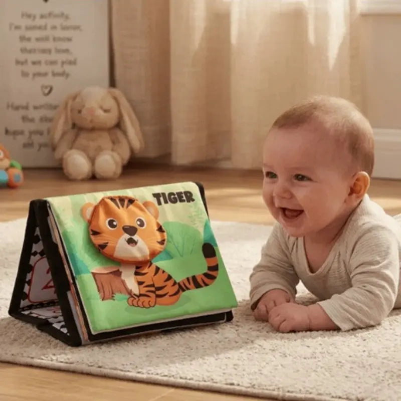 bebe tummy time livre bebe en tissus tigre tapis