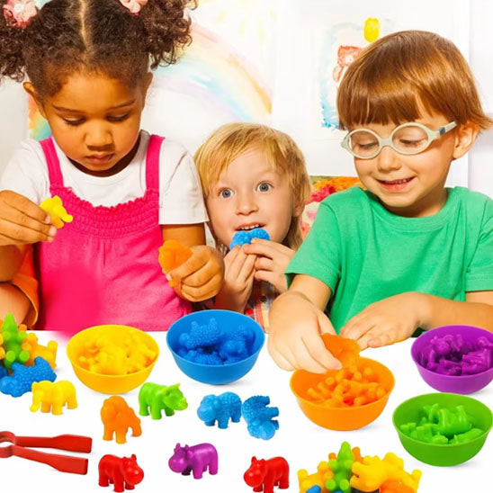 enfants jouet bebe animaux foret