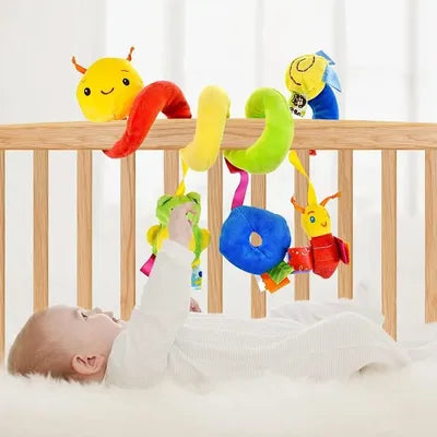 hochet chenille barre berceau bebe joue
