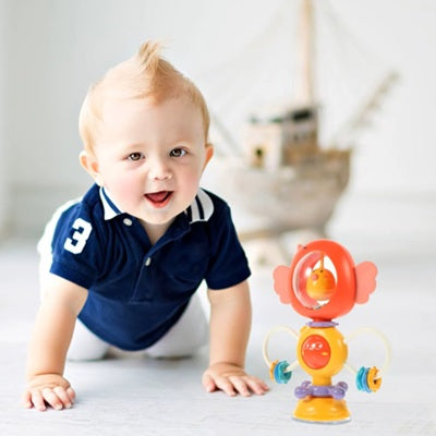 hochet rose fixe au sol bebe joyeux