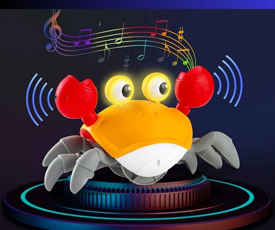 jouet bebe crabe magique