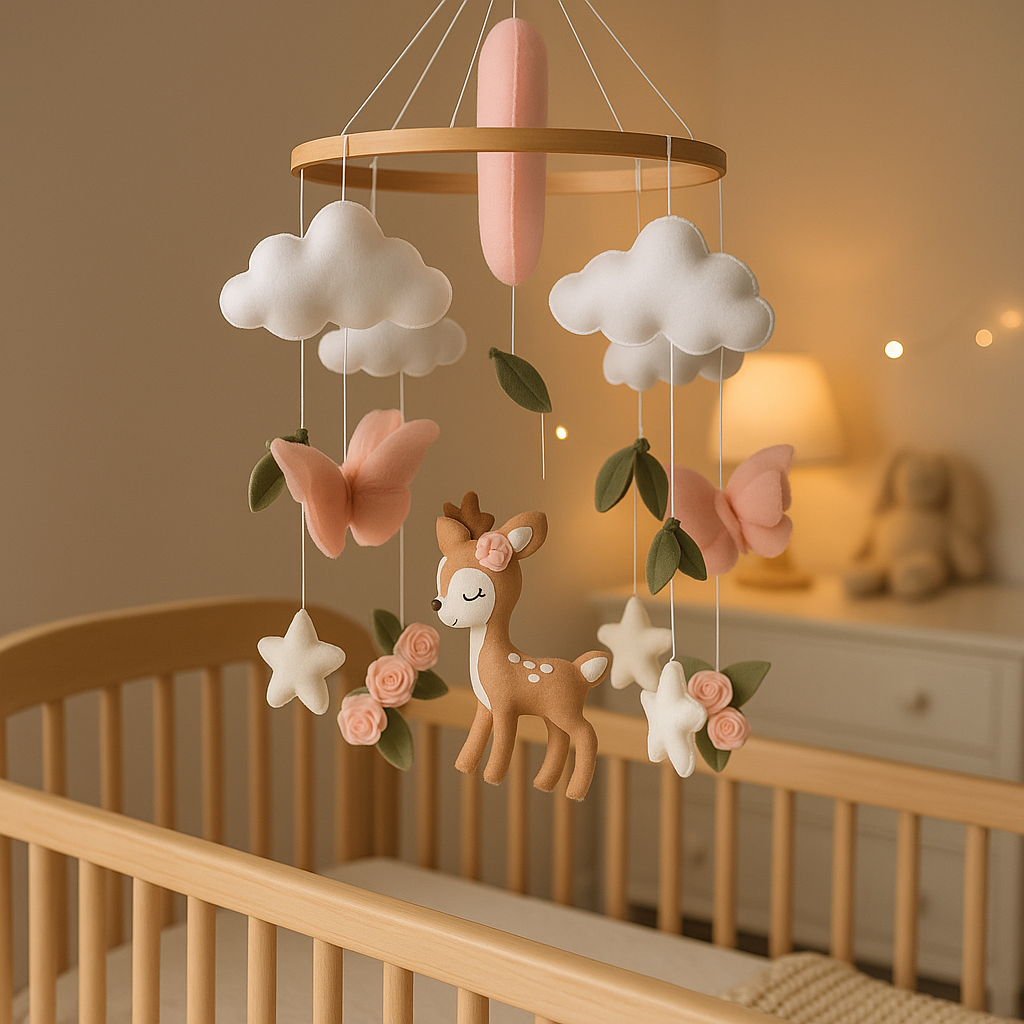 mobile bebe fixe sur berceau bebe