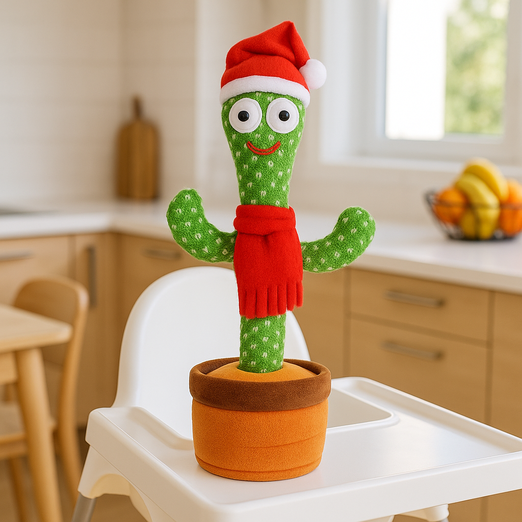 peluche interactive cactus de noel chaise haute bebe