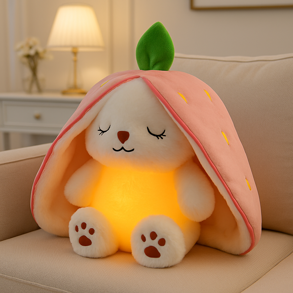 peluche qui respire veilleuse dans canape