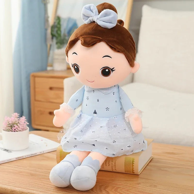 poupee de chiffon robe bleue