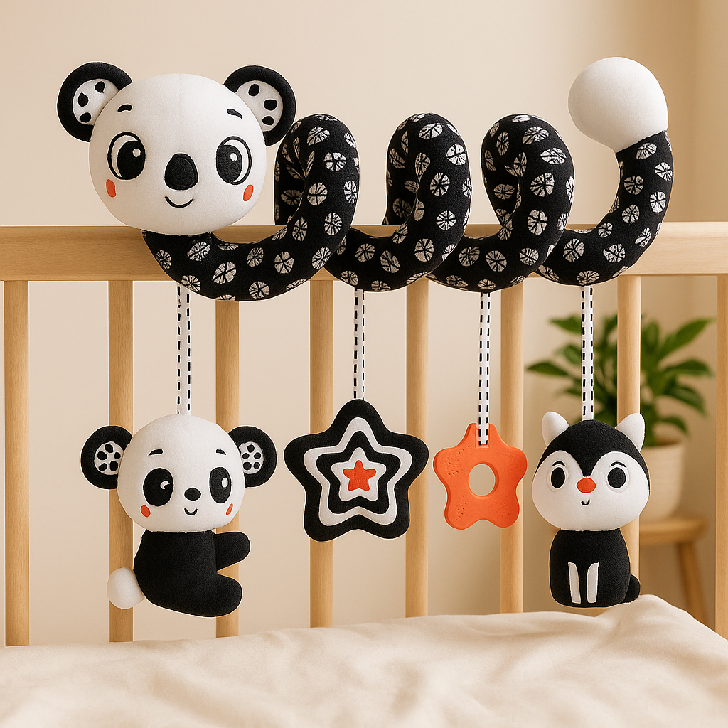 spirale d activite bebe enroulee barre berceau