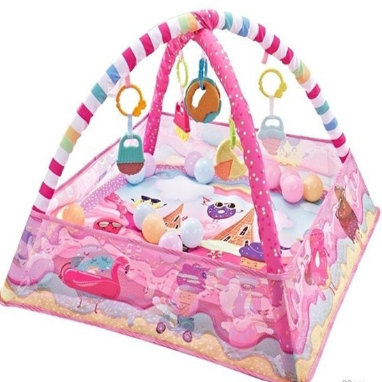 tapis d eveil bebe rose confortable securise