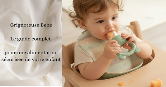 bébé assis chaise haute suce grignoteuse bebe verte