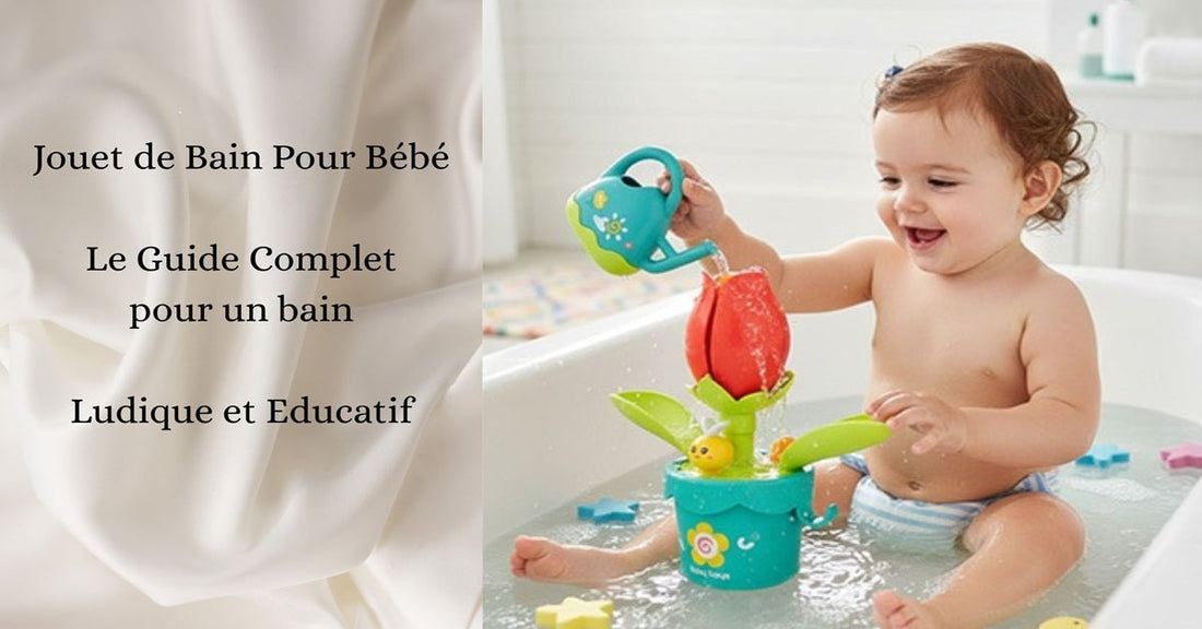 bebe assis baignoire joue jouet de bain tulipe interactive