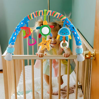 arche d eveil fixee berceau marron