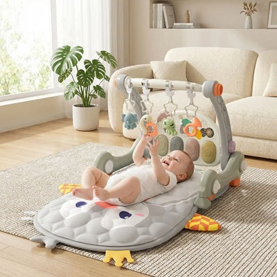 bebe allonge dos tapis dactivite bebe leve mains touche hochets