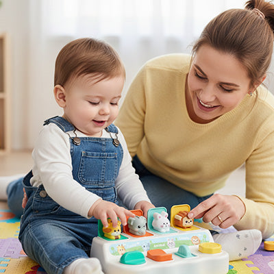 bebe apprend avec maman pianoter sur jouet pour bebe piano