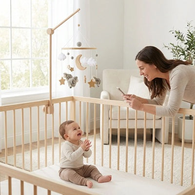 bebe assis parc tape mains regarde mobile bebe maman photographie
