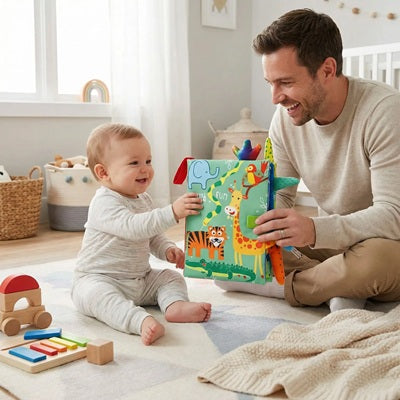 bebe assis tapis tend papa livre bebe en tissus