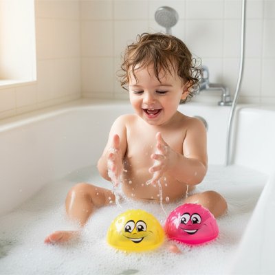 bebe baignoire applaudit jouet de bain bebe jaune rouge
