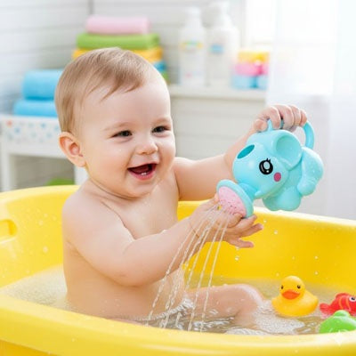 bebe baignoire jaune joue jouet de bain pour bebe elephant