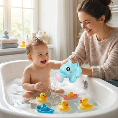 bebe baignoire joue jouet de bain pour bebe maman surveille