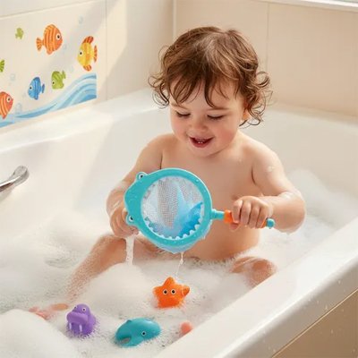 bebe baignoire tient manche jouet de bain bebe bleu claire