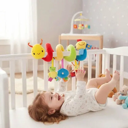 bébé berceau joue hochet pour bebe chenille multicouleur