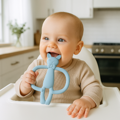 bebe chaise haute avec anneau de dentition bebe lapin bleu