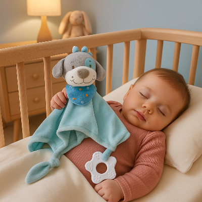 bebe dort berceau avec doudou bebe sur bebe