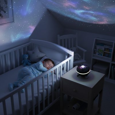 bebe dort berceau ciel étoilé chambre avec veilleuse projection bebe