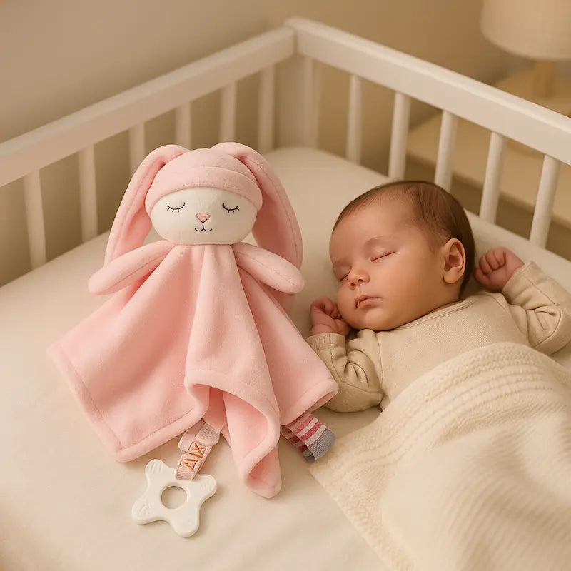bébé dort berceau doudou bebe près bébé