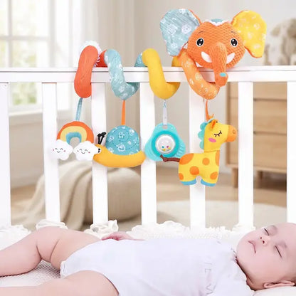 bébé dort berceau hochet éléphant enroulé barre berceau