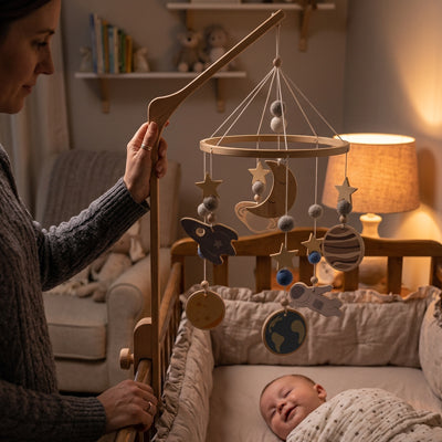 bebe dort berceau maman ajuste mobile bebe lumiere tamisee
