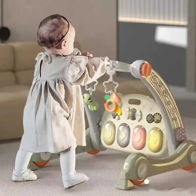 bebe fille pousse trotteur du tapis dactivite bebe