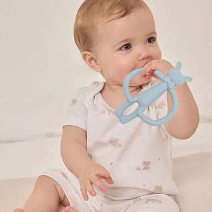 bébé mordille anneau de dentition bébé lapin bleu