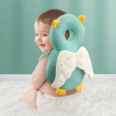 bebe porte coussin peluche vert protection