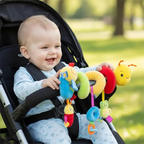 bébé poussette hochet pour bebe enroulé barre poussette