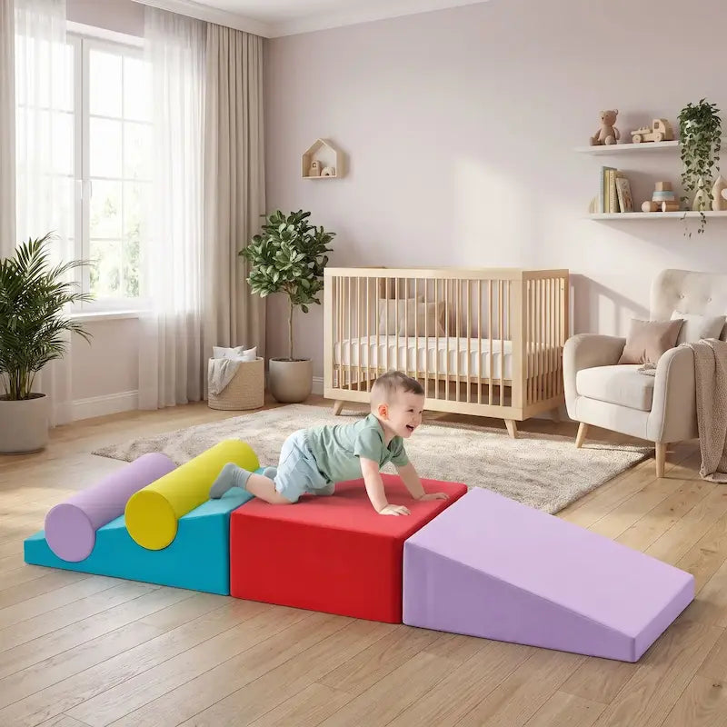 bébé quatre pattes parcours motricité bébé coloré