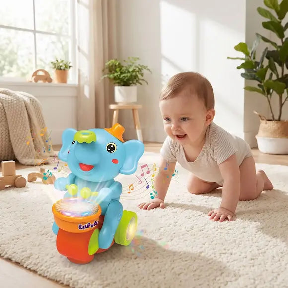 bébé quatre pattes suit jouet bebe éléphant musical