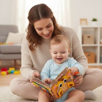 bebe regarde avec maman livre pour bebe girafe