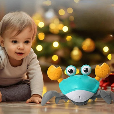 bebe suit jouet bebe crabe bleu rampant