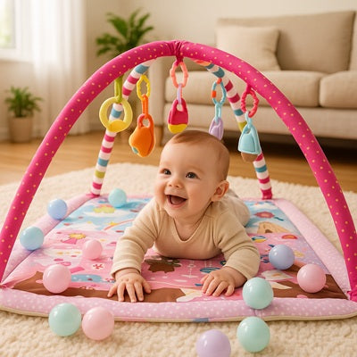 bebe sur ventre tapis d eveil bebe sourit