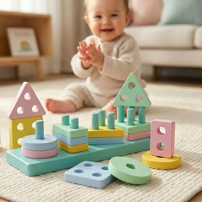 bebe tape mains assis tapis salon derriere puzzle bebe