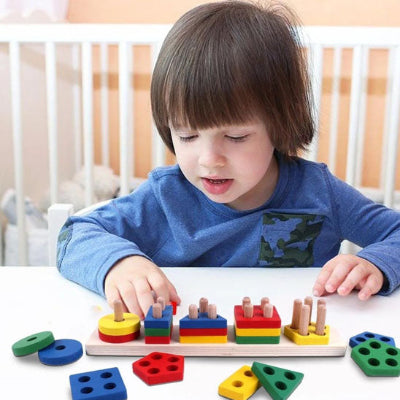 enfant table joue puzzle en bois