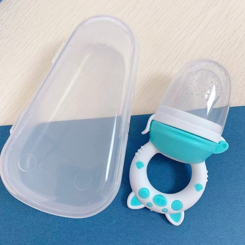 grignoteuse bebe bleue avec boite
