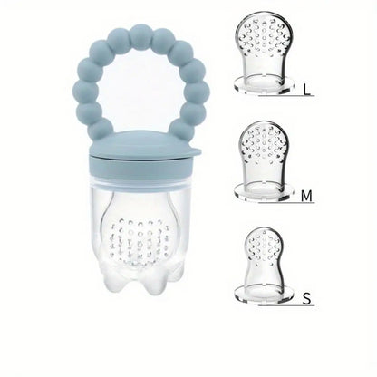 grignoteuse bebe bleue set 3 tetines