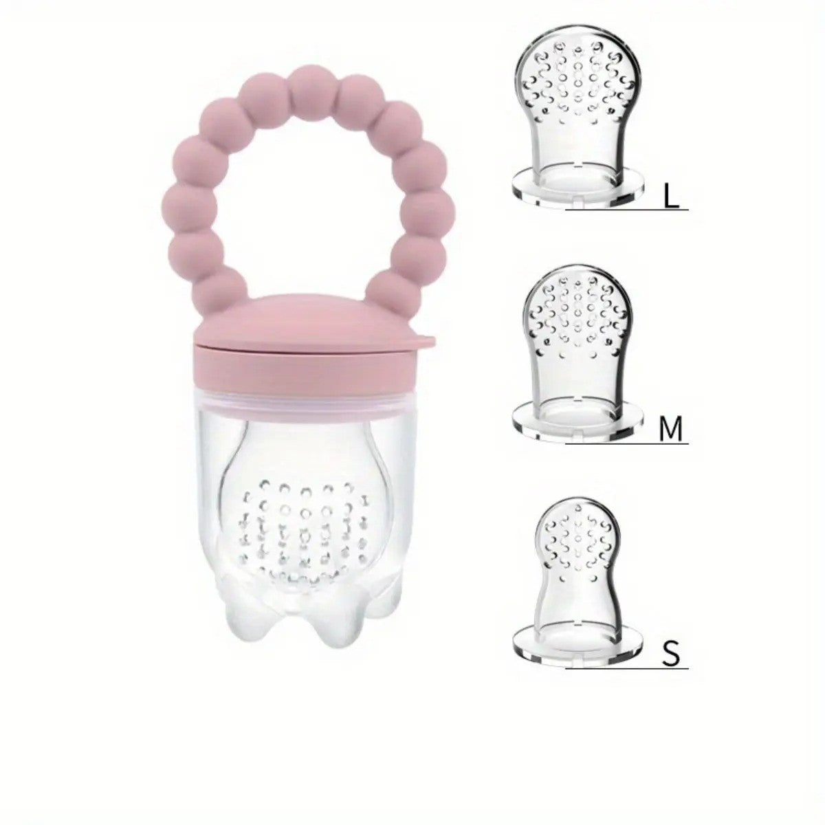 grignoteuse bebe rose set 3 tetines