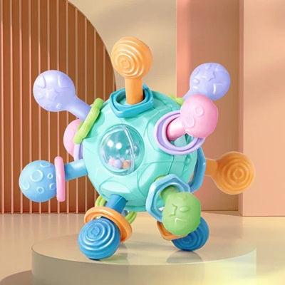 hochet bebe balle bleue multi activites