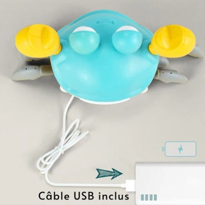 jouet bebe crabe bleu rechargeable
