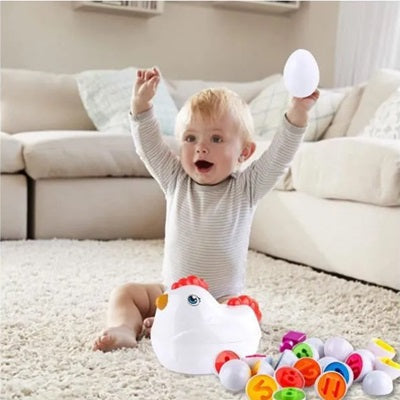 jouet bebe sensoriel la poule-colorée