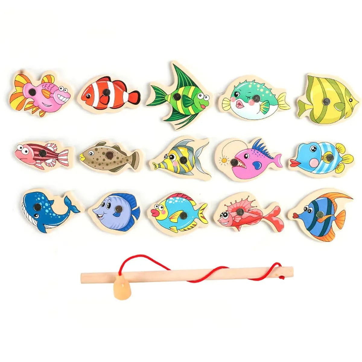 jouet en bois peche ligne